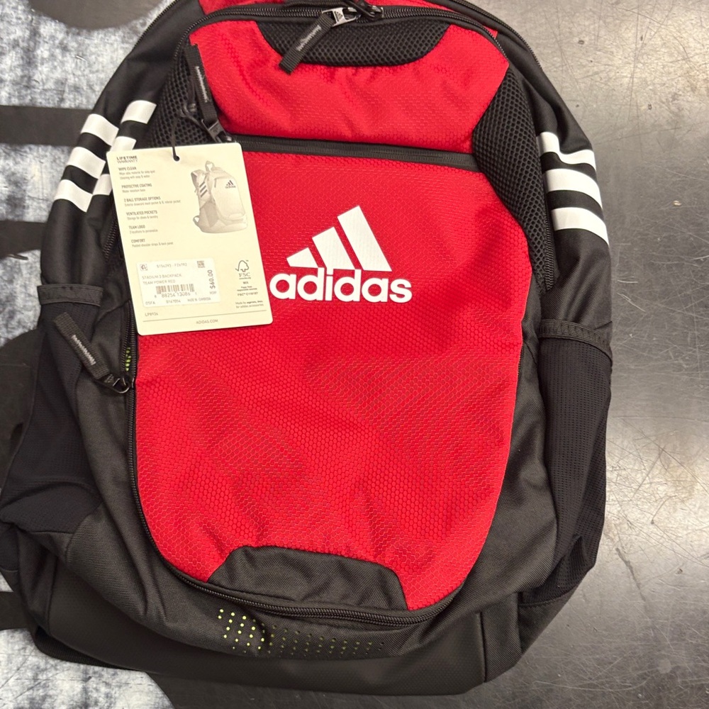 Adidas Men's Backpack in Red and Black